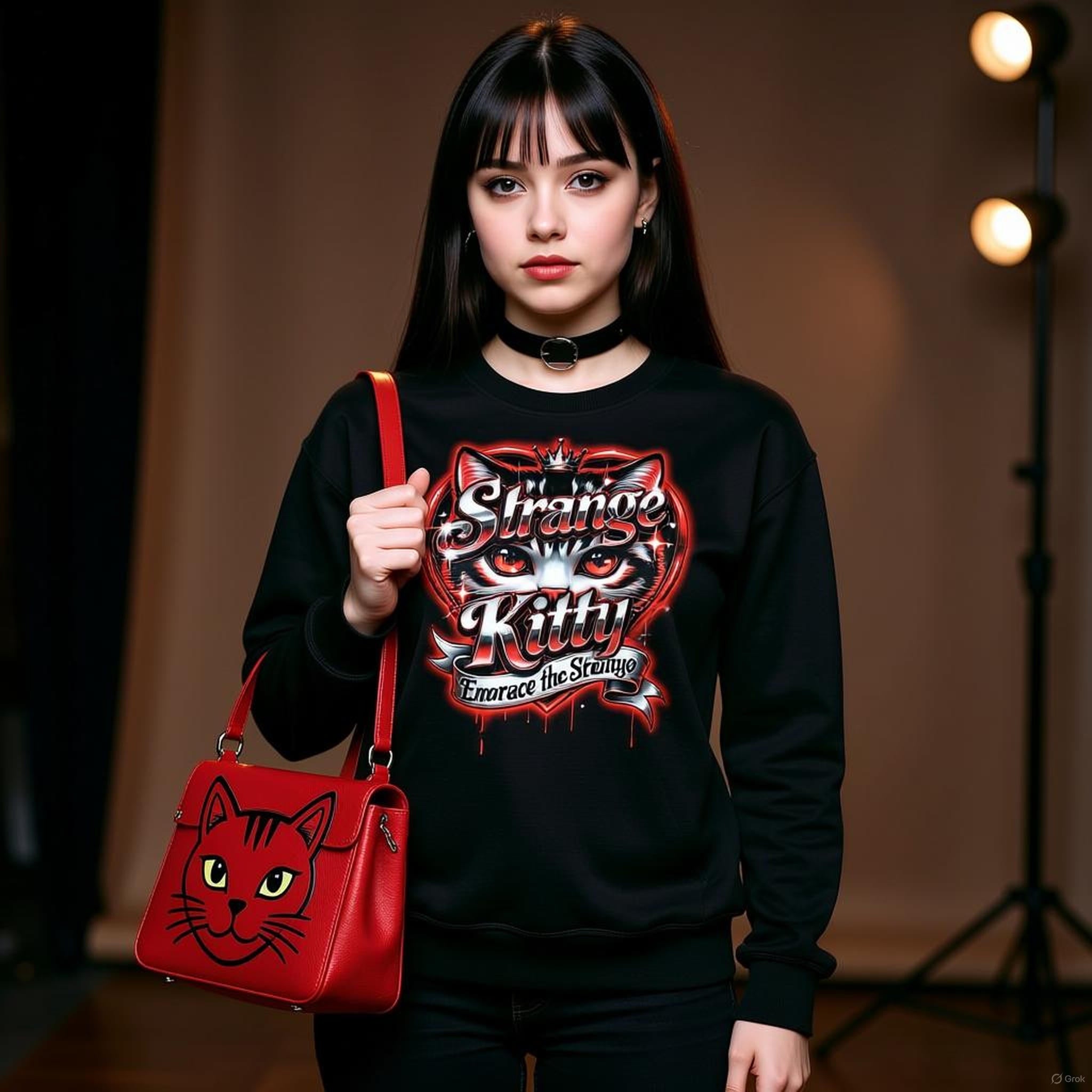 Strange Kitty - Classic Unisex Pullover Hoodie | Gildan® 18500