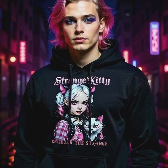 Strange kitty - Classic Unisex Pullover Hoodie | Gildan® 18500