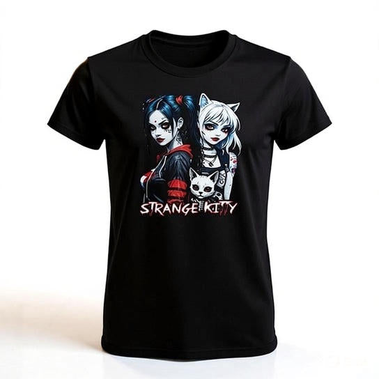 Strange Kitty - Classic Womens Crewneck T-shirt | Gildan® 64000L